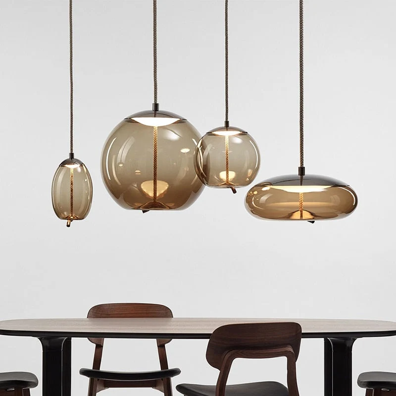 Nordic Rope And Glass Pendant Lamps From Euroselle