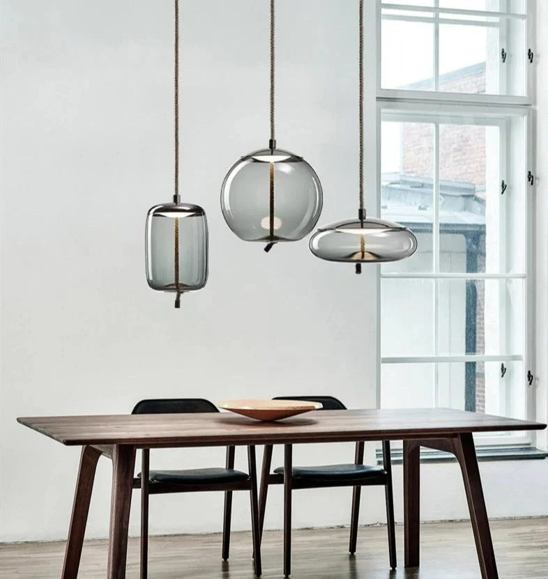 Nordic Rope And Glass Pendant Lamps From Euroselle