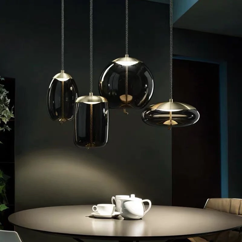 Nordic Rope And Glass Pendant Lamps From Euroselle