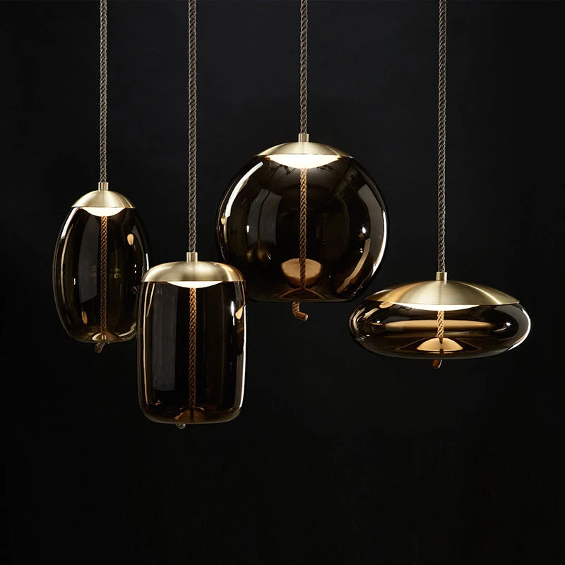 Nordic Rope And Glass Pendant Lamps From Euroselle