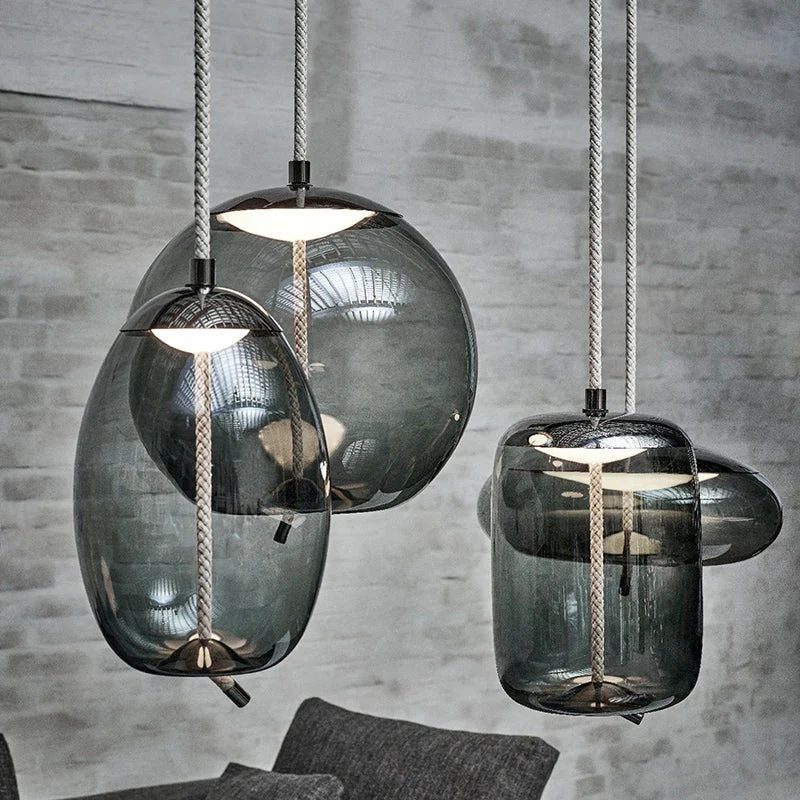 Nordic Rope And Glass Pendant Lamps From Euroselle