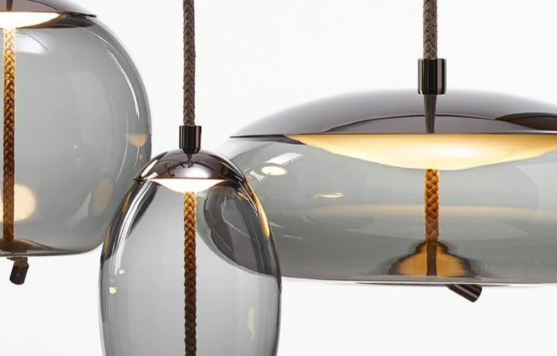 Nordic Rope And Glass Pendant Lamps From Euroselle