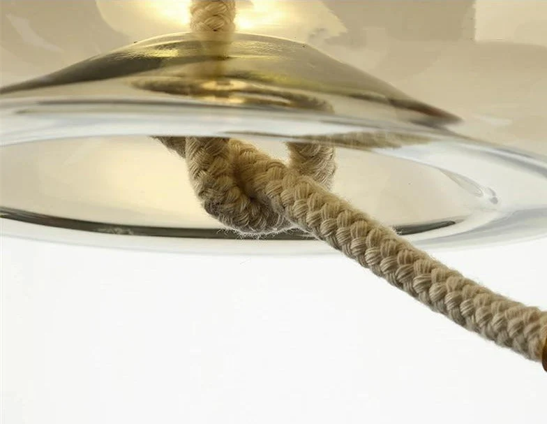 Nordic Rope And Glass Pendant Lamps From Euroselle