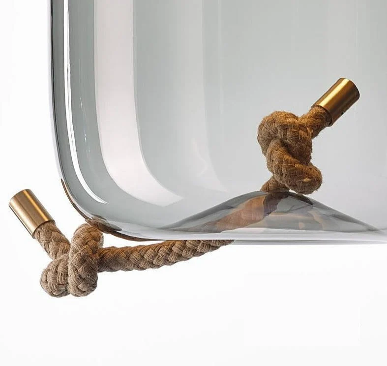 Nordic Rope And Glass Pendant Lamps From Euroselle