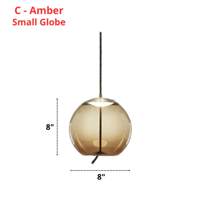 Nordic Rope And Glass Pendant Lamps From Euroselle