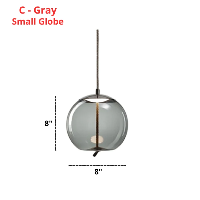 Nordic Rope And Glass Pendant Lamps From Euroselle