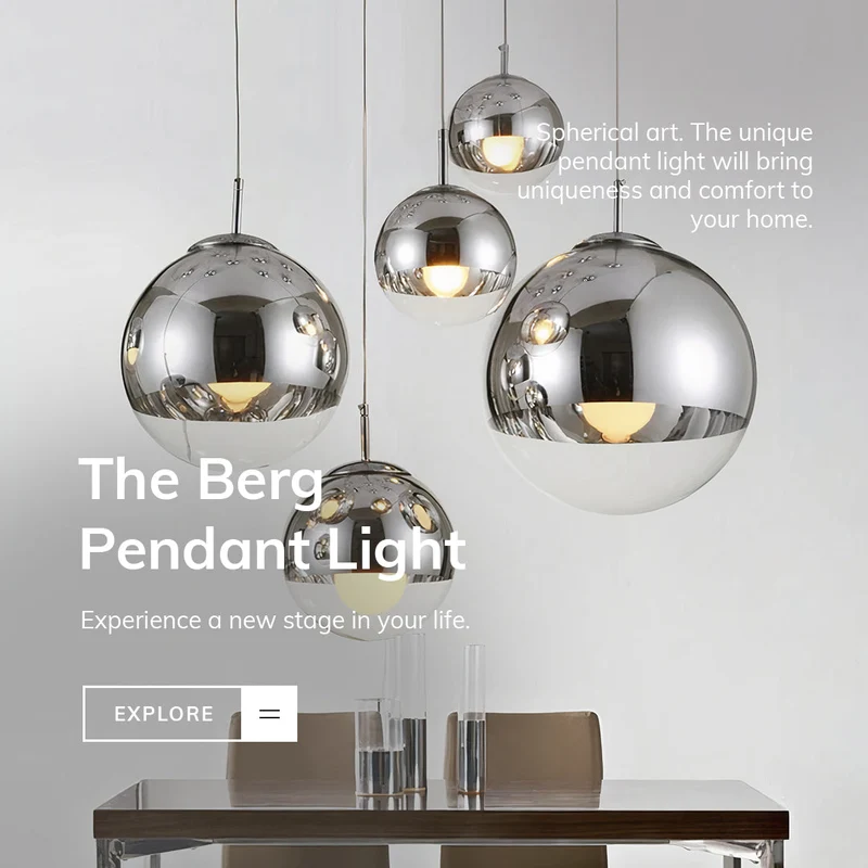 AuroraSphere Two Tone Glass Orb Pendant Light With Silver And Clear Hemispheres Euroselle