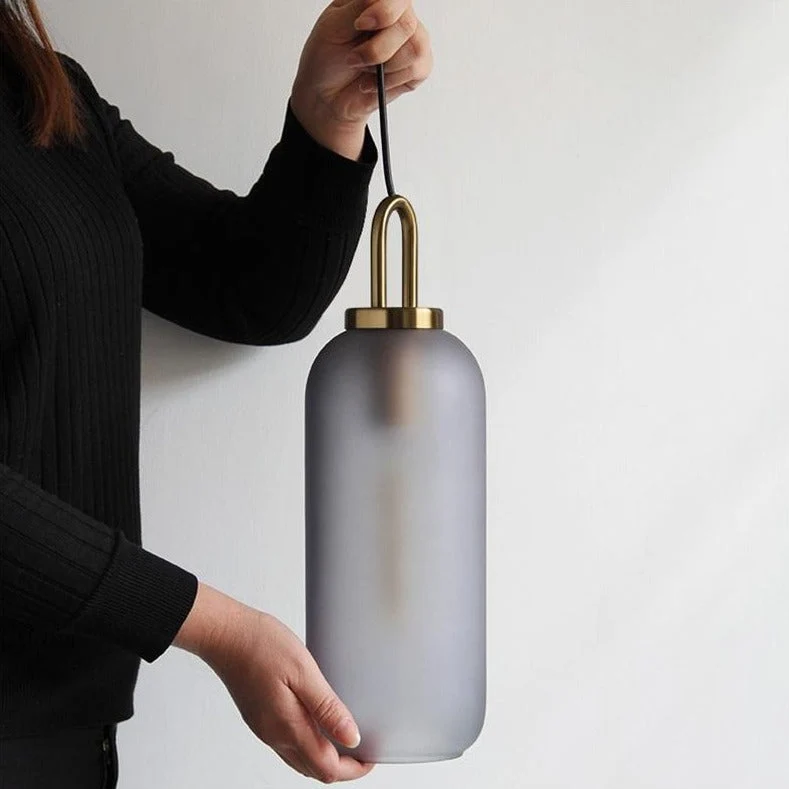 Euroselle Modern Glass Pendant Lights With Brass Accents And Glass Shades
