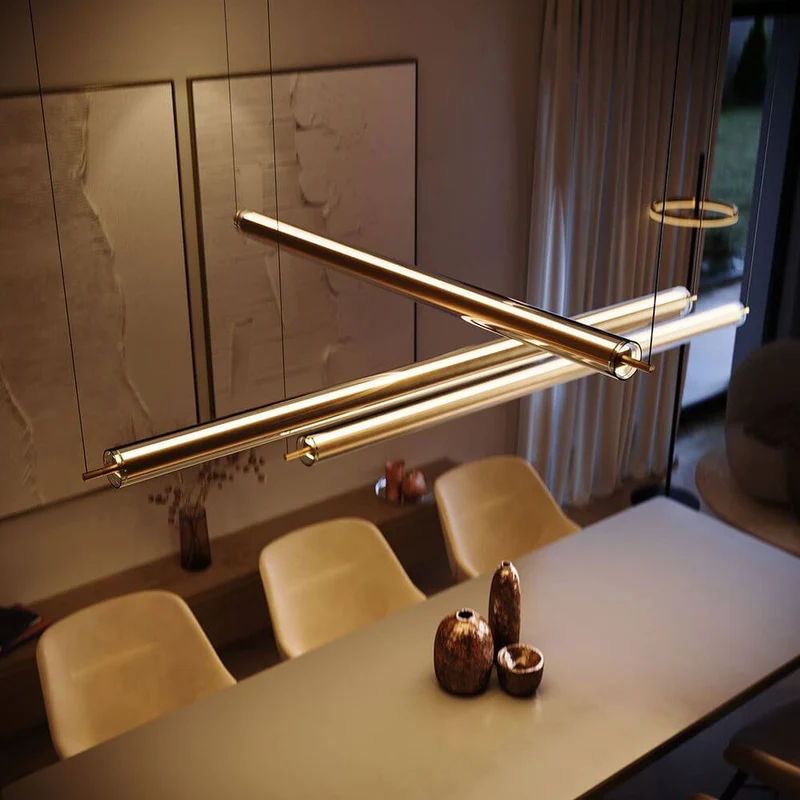 s.luce Ranya LED Up & Down Pendelleuchte mit Glas-Cover & Fernbedienung