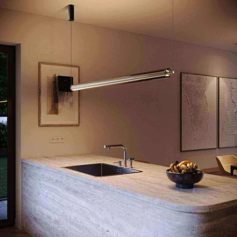 s.luce Ranya LED Up & Down Pendelleuchte mit Glas-Cover & Fernbedienung