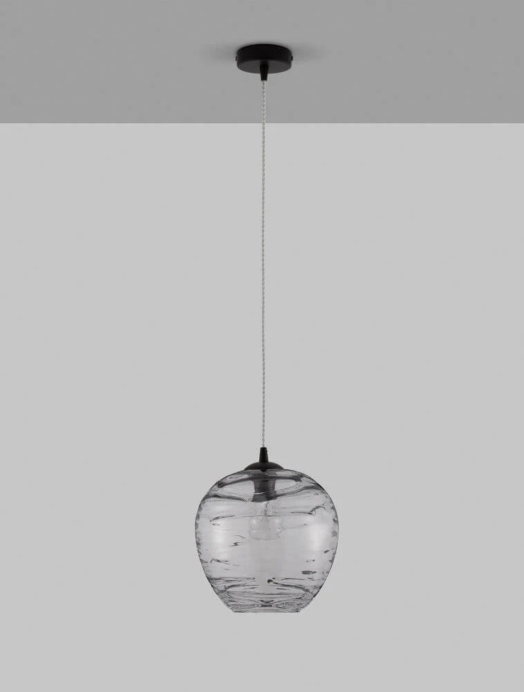 Evleen Pendelleuchte Ø 25cm Schwarz, Grau