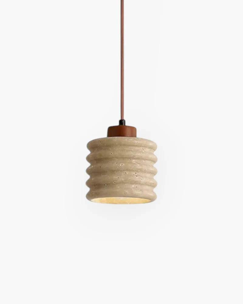 Tavelle Pendant Light With Wavy Ceramic Shade For Japandi Bedside Glow Euroselle