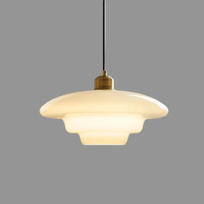Mid Century White Glass Pendant Light For Modern Interiors Euroselle