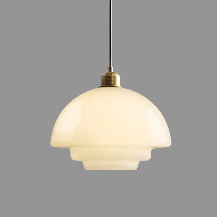 Mid Century White Glass Pendant Light For Modern Interiors Euroselle