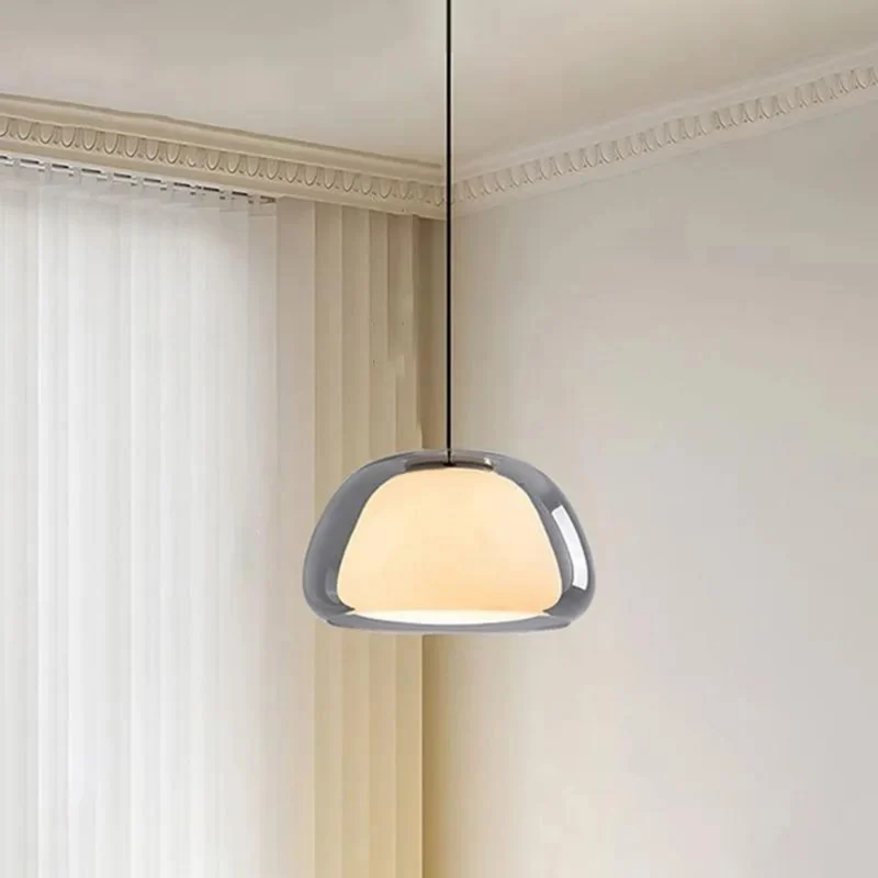 Lunara Pendant Light With Double Glass Dome And Soft Glow Euroselle