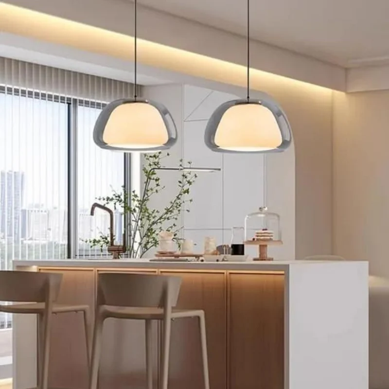 Lunara Pendant Light With Double Glass Dome And Soft Glow Euroselle
