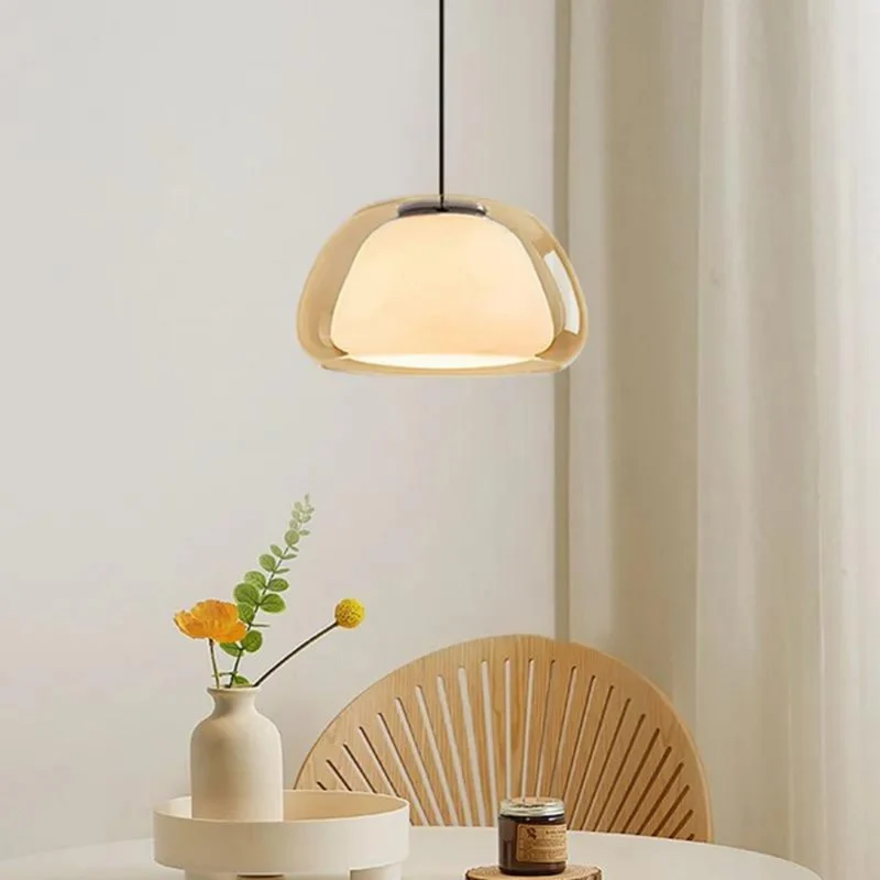 Lunara Pendant Light With Double Glass Dome And Soft Glow Euroselle