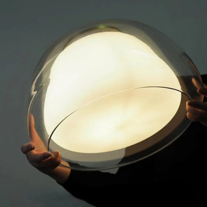 Lunara Pendant Light With Double Glass Dome And Soft Glow Euroselle