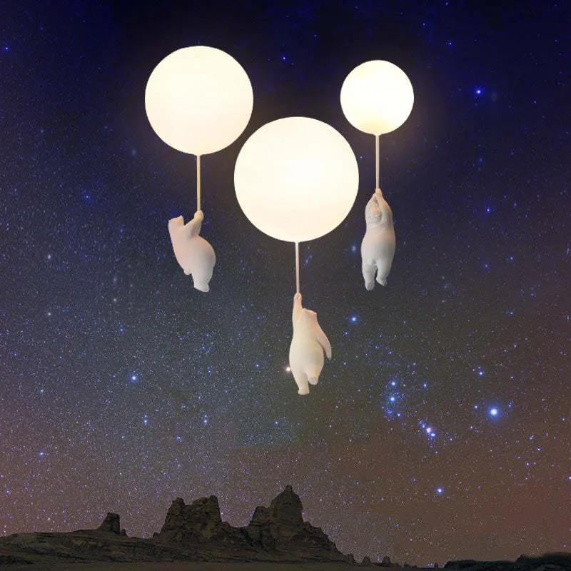 Lunora Bear And Balloon Ceiling Pendant Light For Kids Euroselle