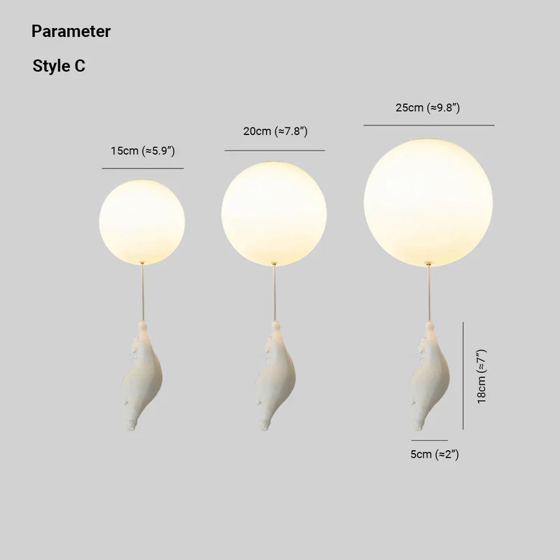 Lunora Bear And Balloon Ceiling Pendant Light For Kids Euroselle
