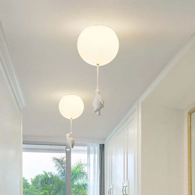 Lunora Bear And Balloon Ceiling Pendant Light For Kids Euroselle