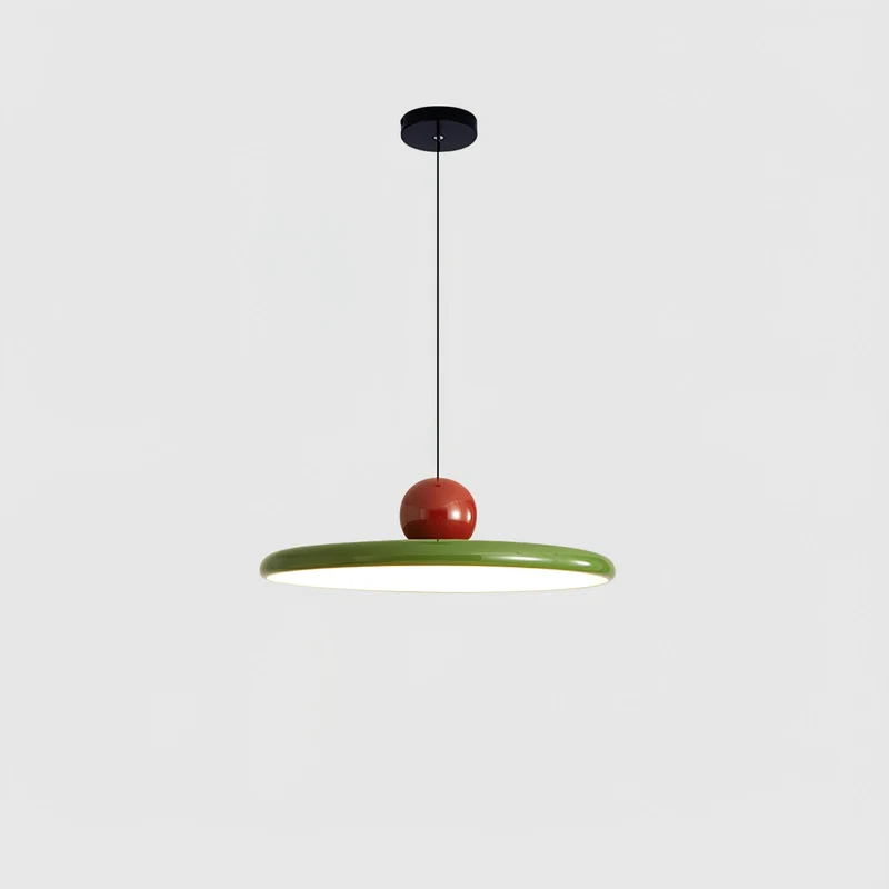 Luminelle Red Metal Pendant Light With Adjustable Height For Kitchen And Dining Areas Euroselle