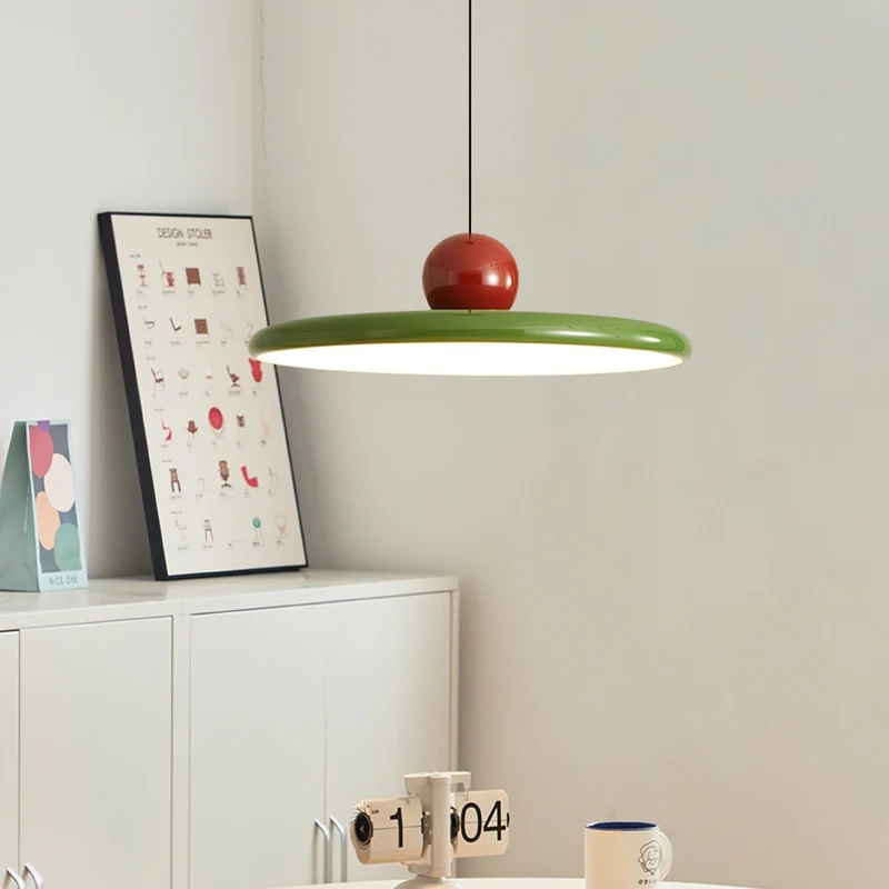 Luminelle Red Metal Pendant Light With Adjustable Height For Kitchen And Dining Areas Euroselle