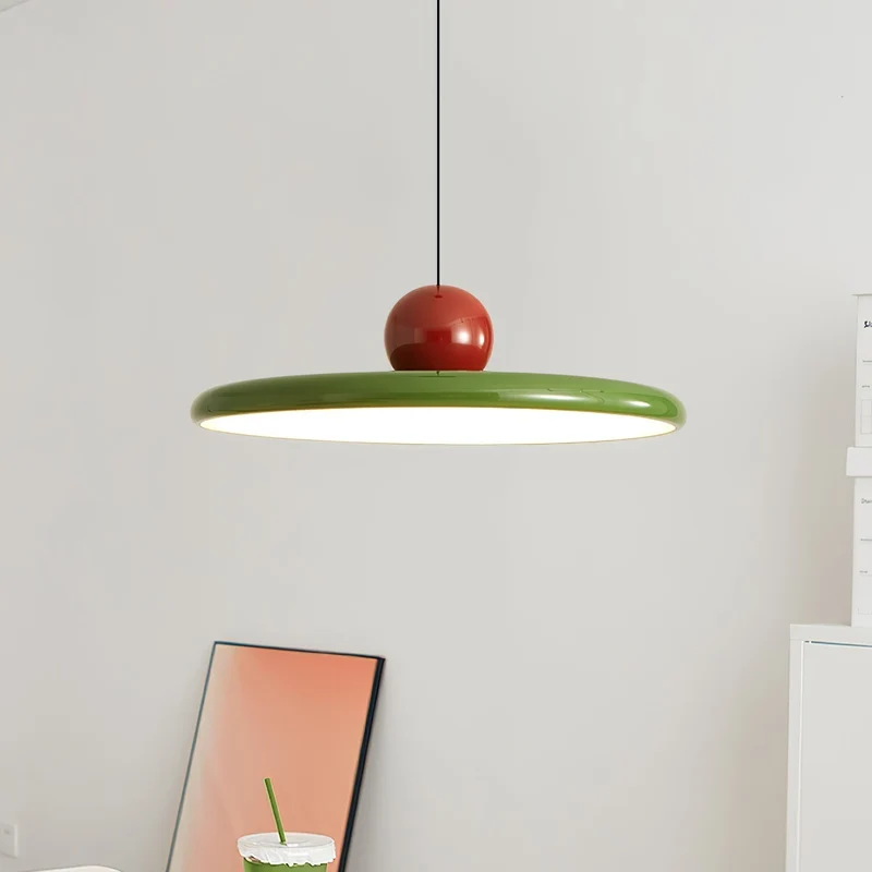 Luminelle Red Metal Pendant Light With Adjustable Height For Kitchen And Dining Areas Euroselle
