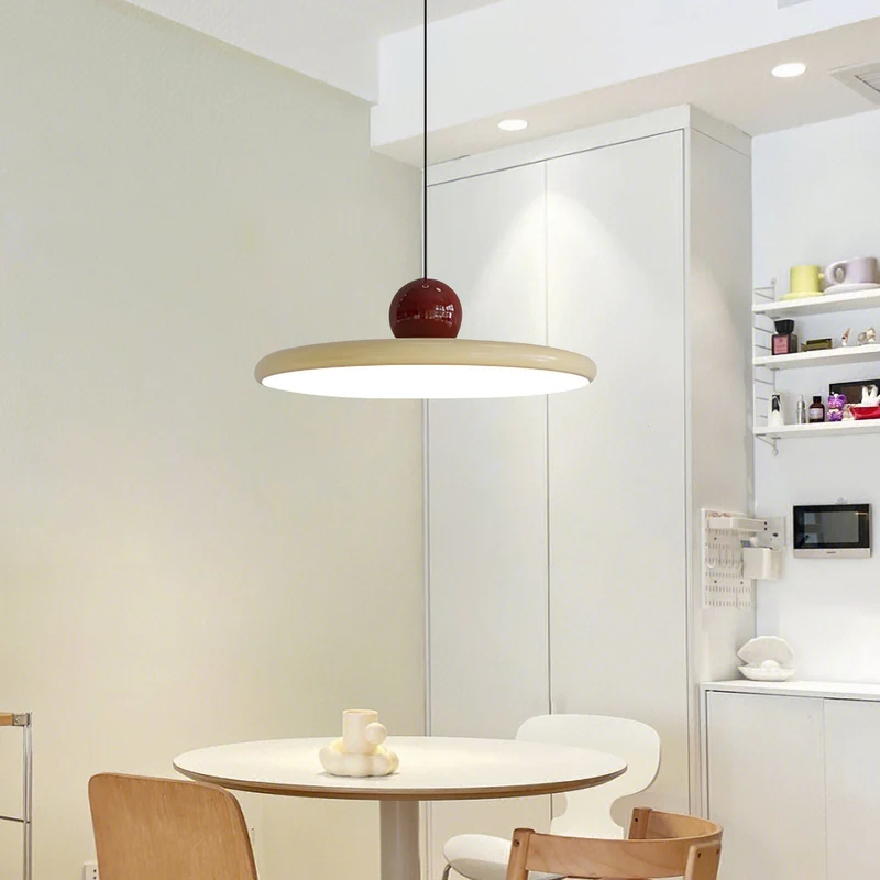 Luminelle Red Metal Pendant Light With Adjustable Height For Kitchen And Dining Areas Euroselle