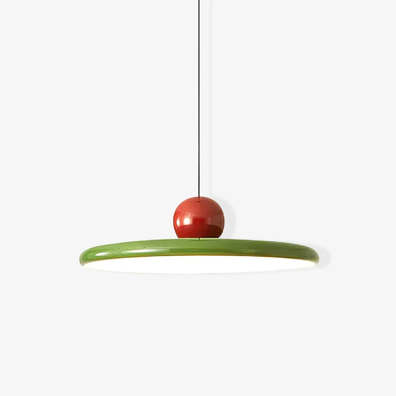 Luminelle Red Metal Pendant Light With Adjustable Height For Kitchen And Dining Areas Euroselle