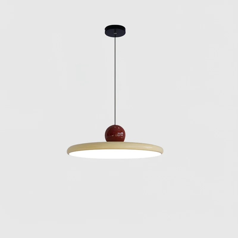 Luminelle Red Metal Pendant Light With Adjustable Height For Kitchen And Dining Areas Euroselle