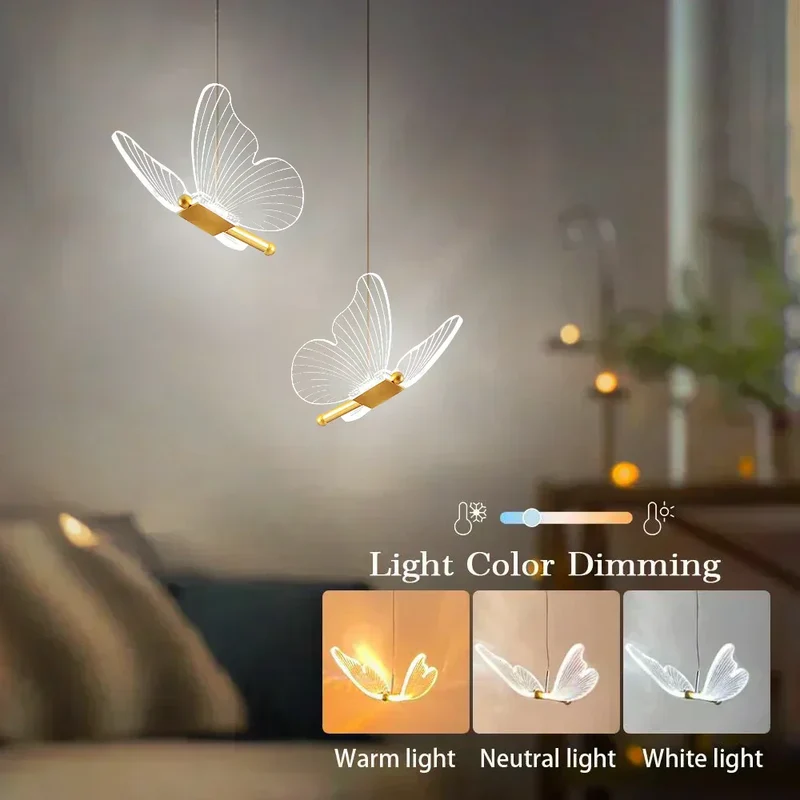 AuroraWing LED Butterfly Pendant Light Fixture For Home Decor By Euroselle