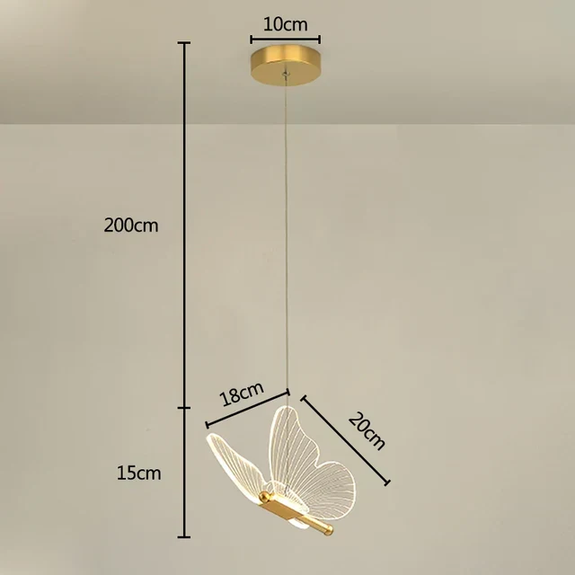 AuroraWing LED Butterfly Pendant Light Fixture For Home Decor By Euroselle