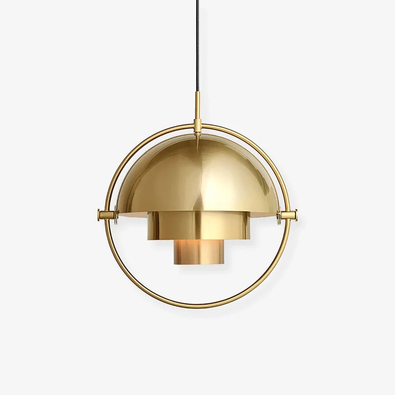 Nordic Tiered Black Pendant Light With Layered Metal Shades Euroselle