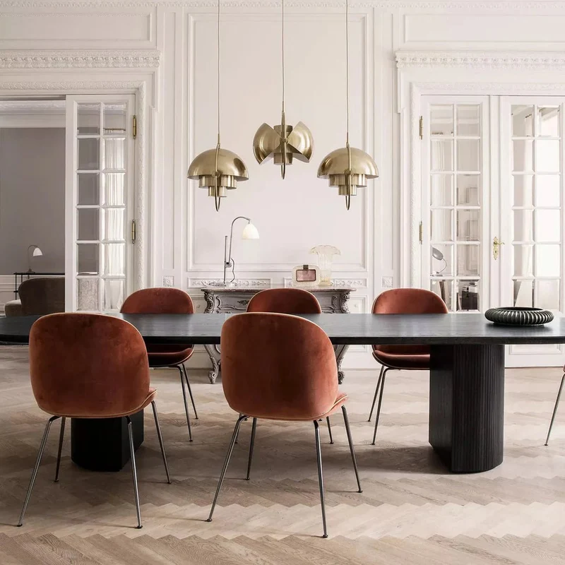 Nordic Tiered Black Pendant Light With Layered Metal Shades Euroselle