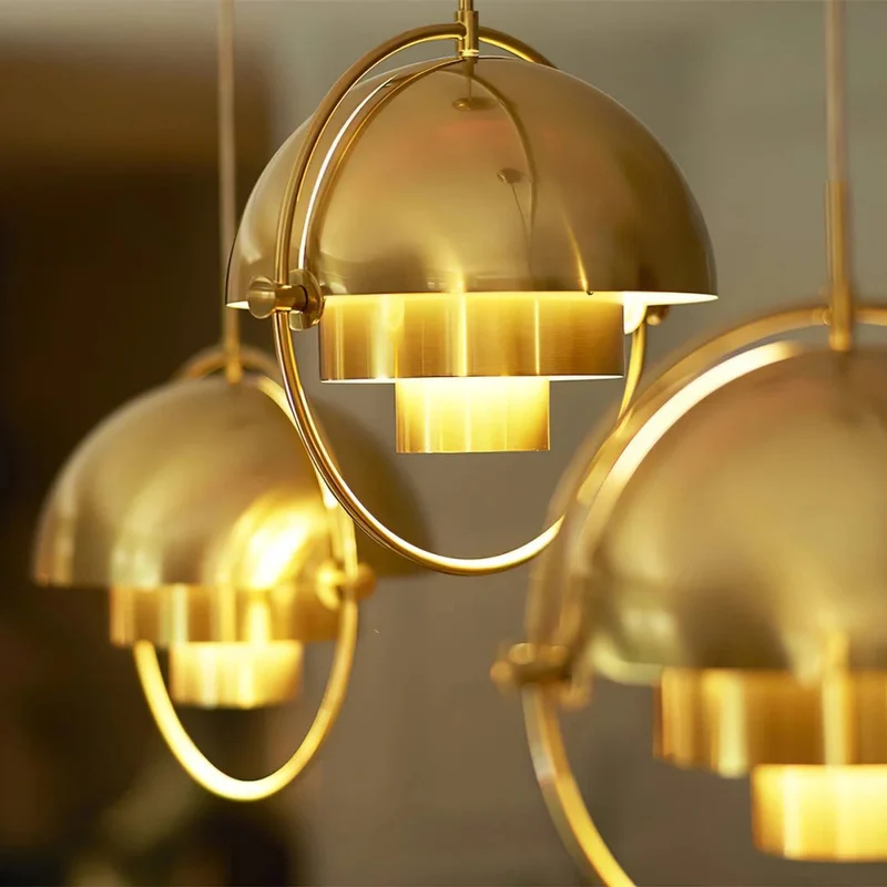Nordic Tiered Black Pendant Light With Layered Metal Shades Euroselle