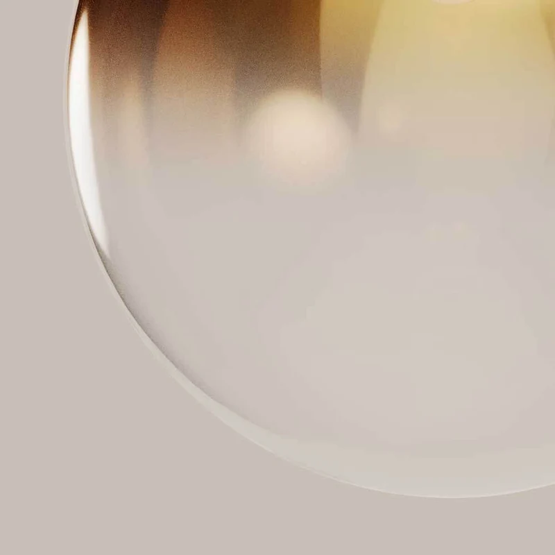 s.luce Orb Glaskugel Hängelampe 150cm Aufhängung Schwarz