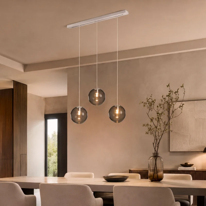s.luce Orb Glaskugel Pendelleuchte Aufhängung 150cm Weiß