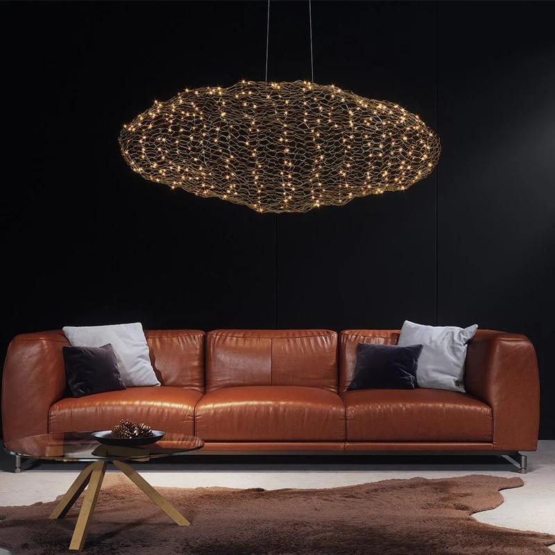LED-Hängelampe Hayden L 76cm Goldfarben