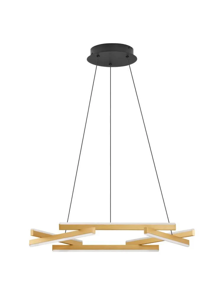 Hyde LED Pendelleuchte 3000K Gold-Gebürstet, Schwarz
