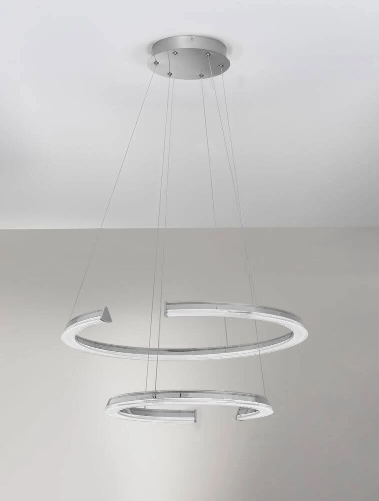 Elmo LED Pendelleuchte 2-flammig Ø 63cm 3500K Chrom
