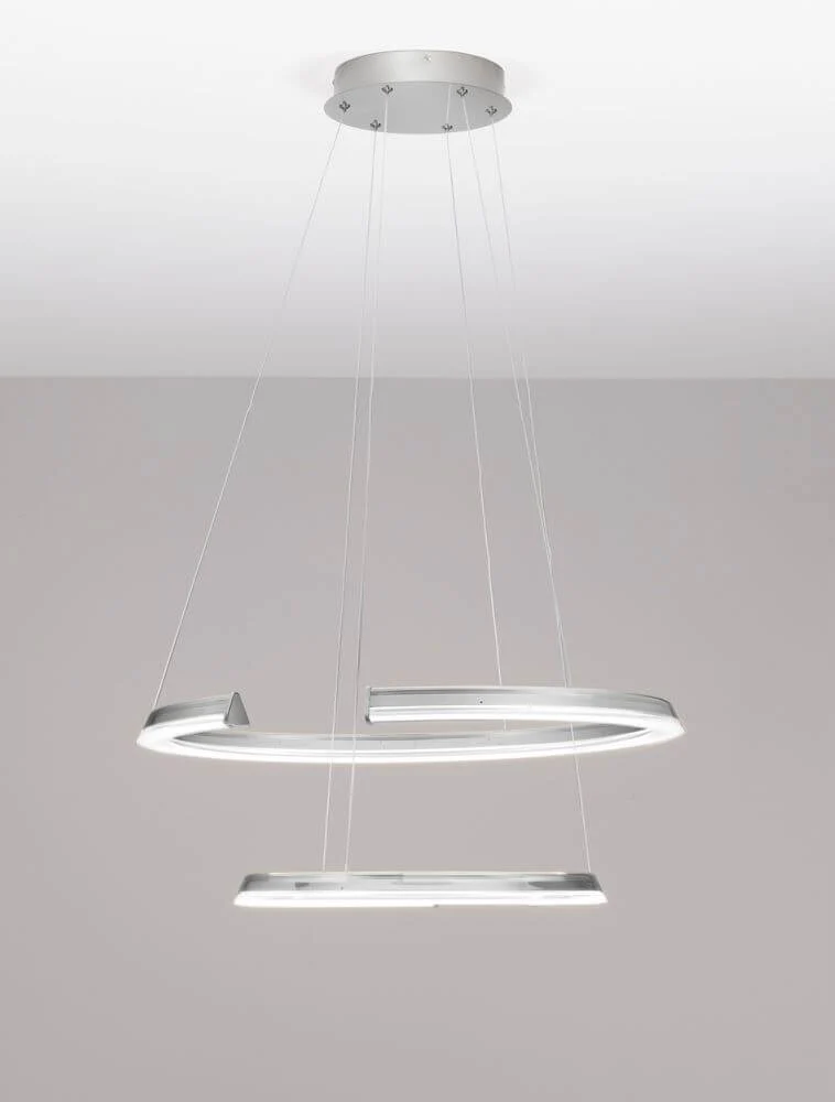 Elmo LED Pendelleuchte 2-flammig Ø 63cm 3500K Chrom
