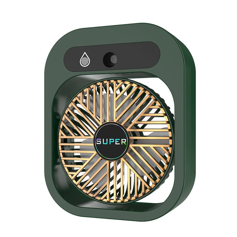AquaFlow Portable Misting Fan — 3-Speed Handheld Design, Integrated Mist System