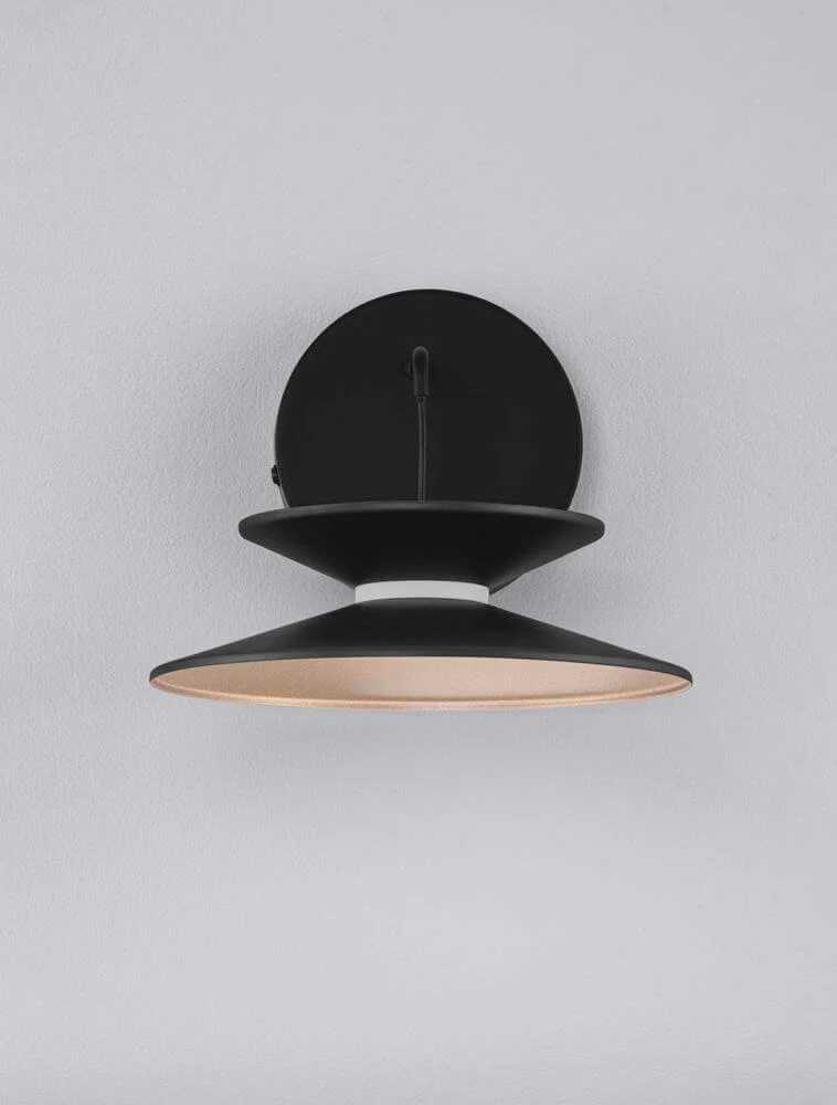 Morfi Wandleuchte 3000K Schwarz, Gold