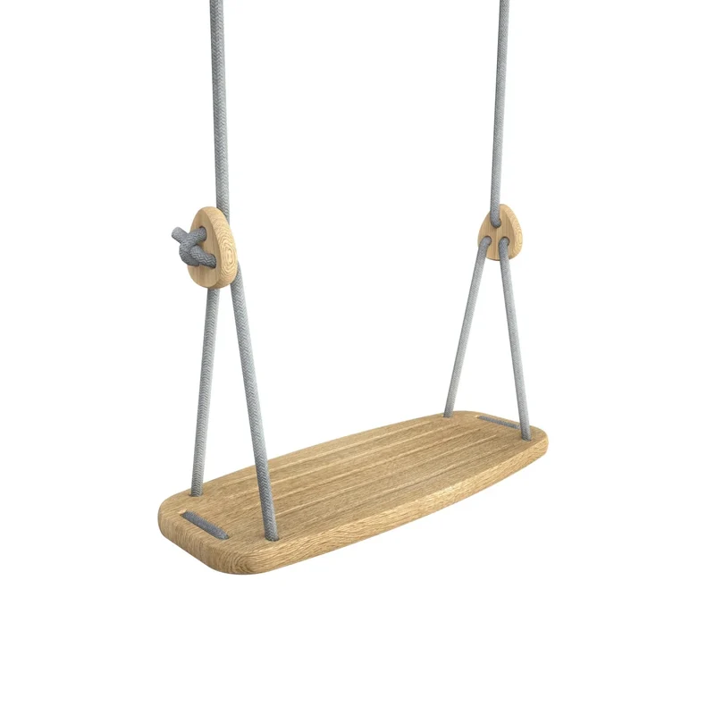 Schaukel "Classic" Eiche/Grau Seil (2-2,80 m)