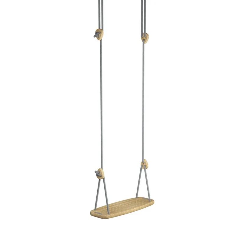 Schaukel "Classic" Eiche/Grau Seil (2-2,80 m)