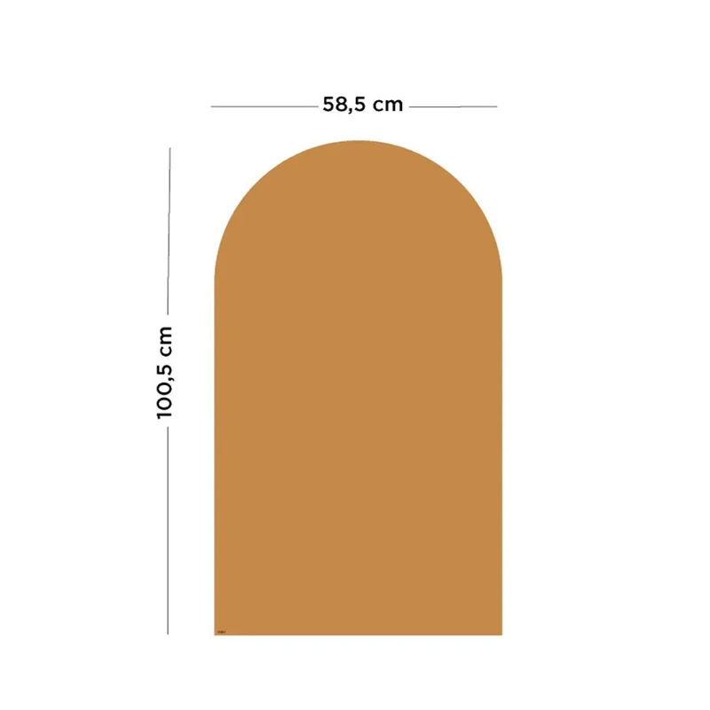 Magnettafel mit abgerundetem oberen Rand in Caramel (100 x 58 cm)