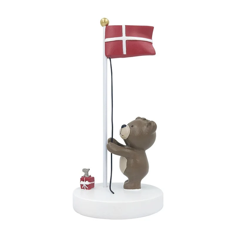 Tischfähnchen mit Teddybär, Maus und Geschenk