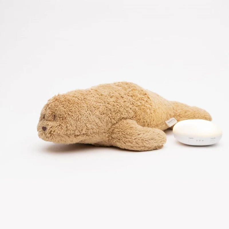 Moonie Organic Humming Seehund mit Lampe, Cappuccino