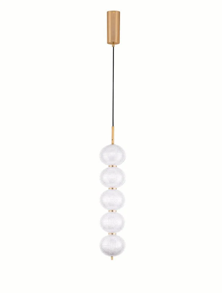 Klelia Pendelleuchte 5-flammig Ø 15cm 3000K Gold